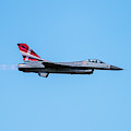 The Danish F-16 Fighting Falcon in high speed action in profile 